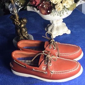 Rust colored Sperry Top-Siders